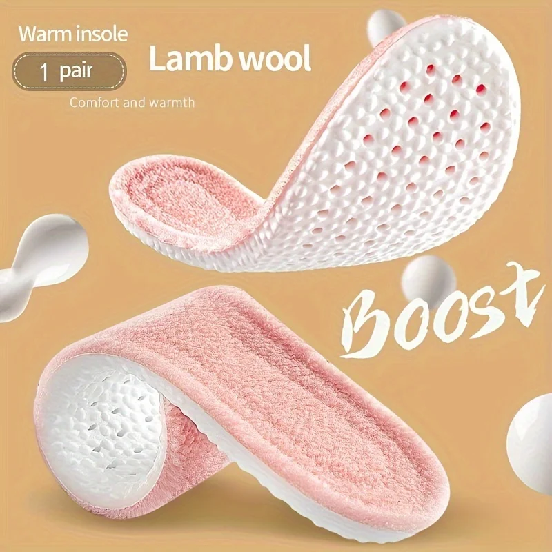 

Thicken Thermal Winter Sport Insoles Warm Soft Comfortable Breathable Plush Shoes Pad Accessories Feet Care Cushion For Winter