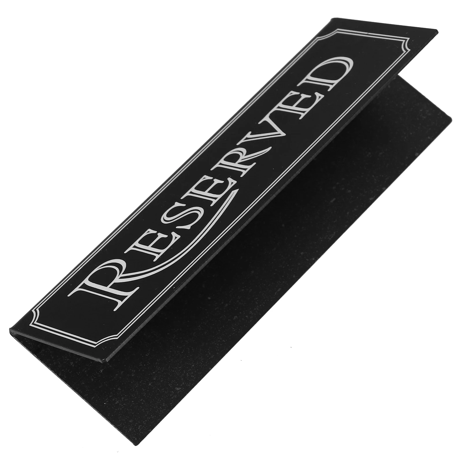 

2pcs Reserved Table Signs Acrylic Elegant Restaurant Wedding Chair Seat Event Double Sided Visible Easy Display Black