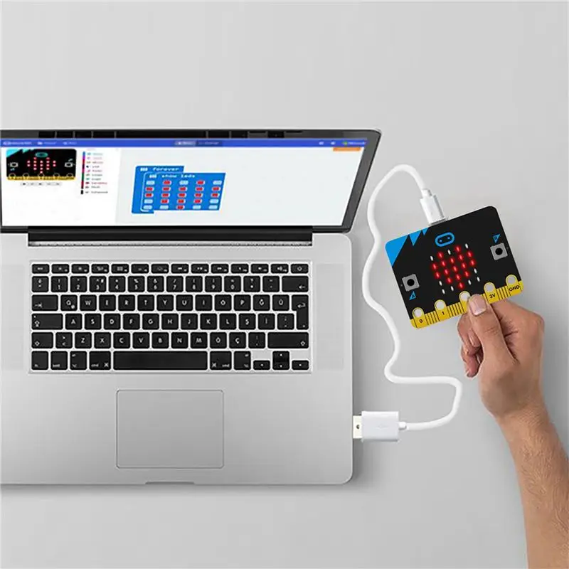 FFYY-2X Micro:Bit V1.5 Development Board Micro:Bit Smart Car Kit/Qtruck/Python Education BBC Microbit Programmable Robot