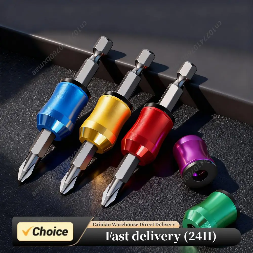 2Pcs Magnetic Screw Rings 6.35mm Magnetized Ring Screwdriver Bits Universal Magnetizer for Mechanic Carpenter DIY Repair
