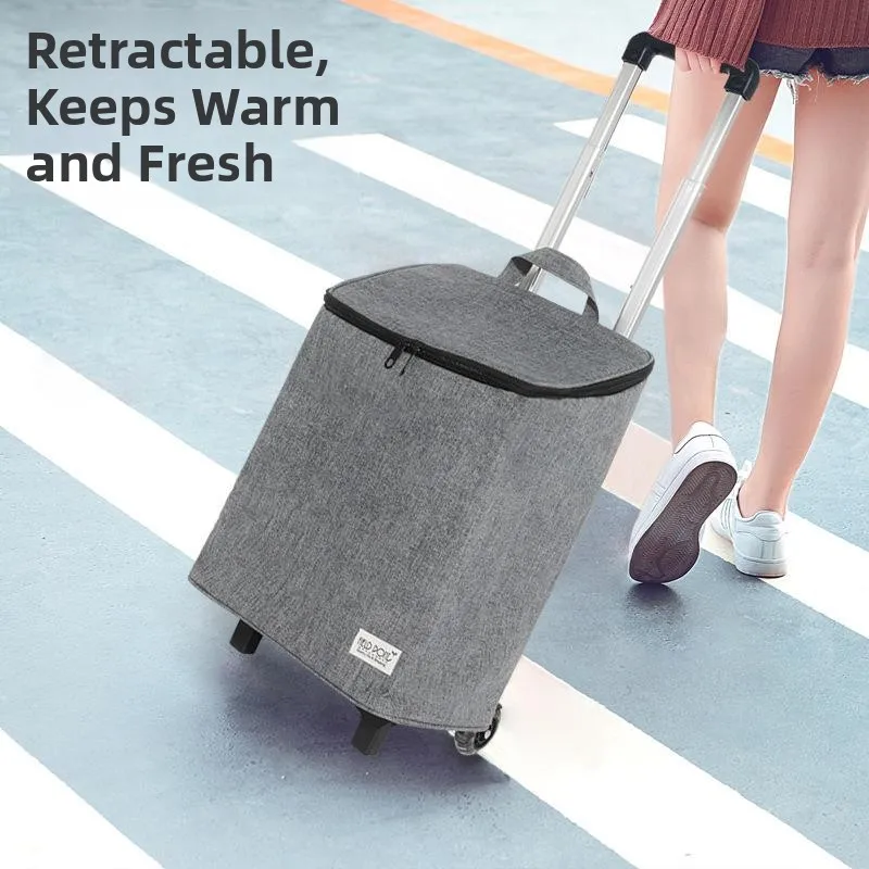 portable-aluminum-alloy-expandable-shopping-cart-freshness-preservation-vegetable-buying-car-lightweight-pull-rod-insulated-bag