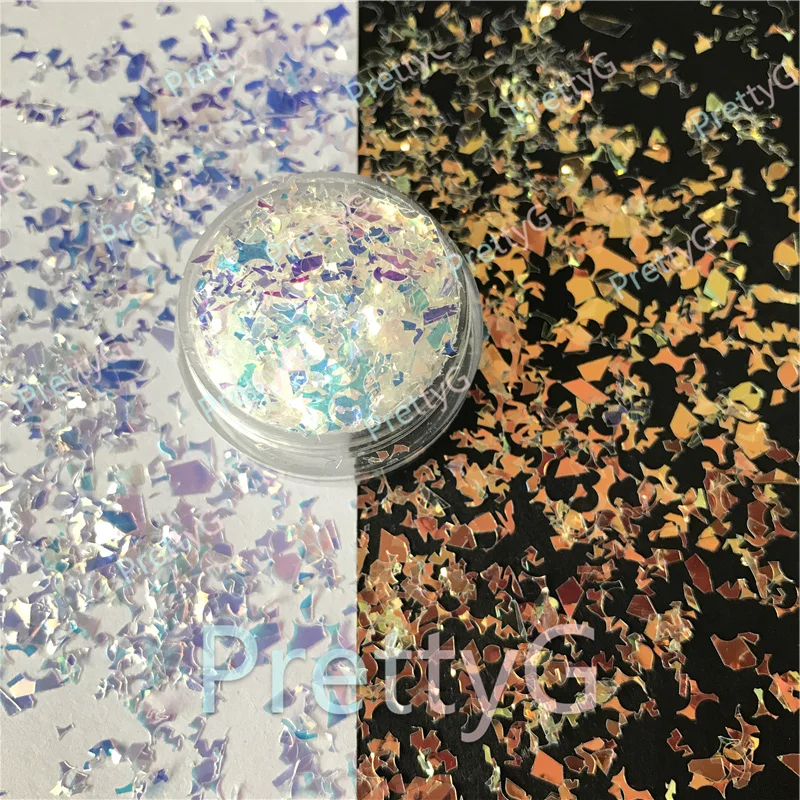 PrettyG-Paillettes en Forme d'Ourora pour Ongles, Branches Irrégulières, pour Résine, DIY Art, Artisanat, Décoration de Maquillage, Vente en Gros