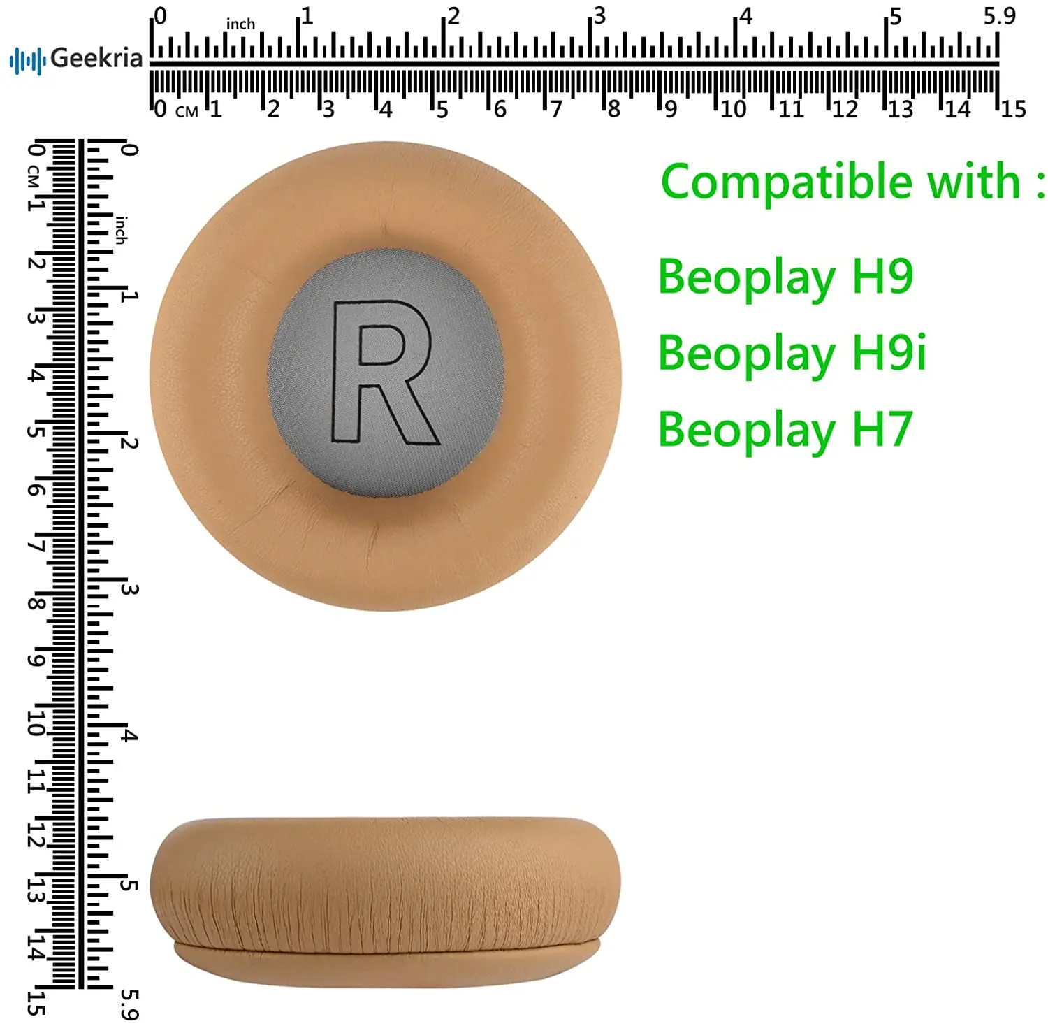 وسادات أذن V-MOTA متوافقة مع سماعات الرأس فوق الأذن Bang & Olufsen Beoplay H7 / H9i / H9، غير متوافقة مع B&O H9 3rd Gen