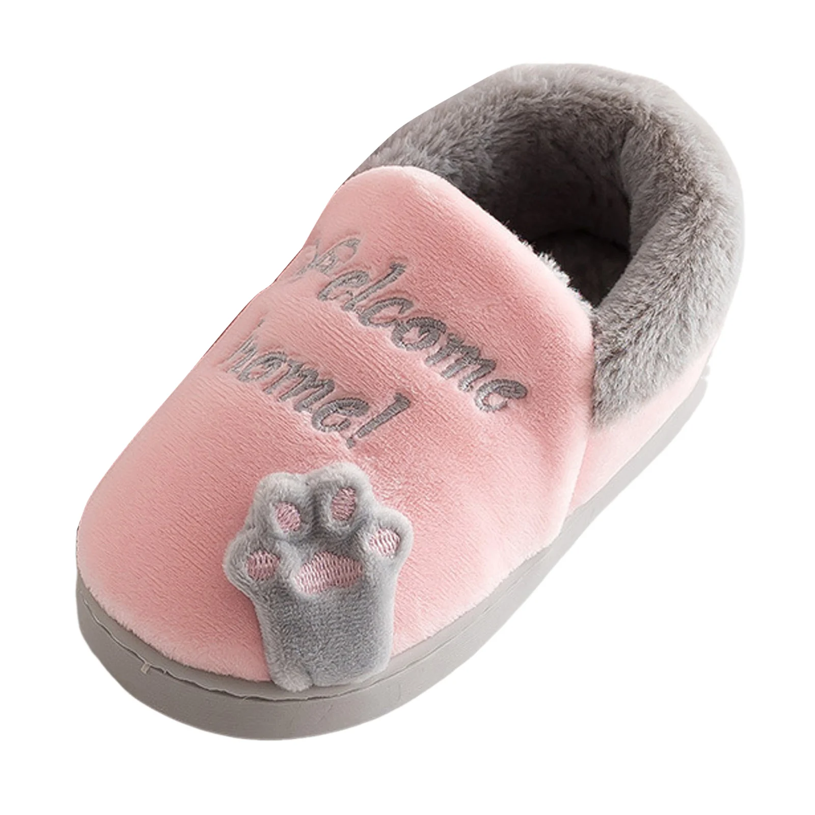 

Детские тапочки, детские зимние тапочки для маленьких мальчиков и девочек, нескользящая домашняя домашняя обувь с рисунком кота, нечеткие тапочки для девочек