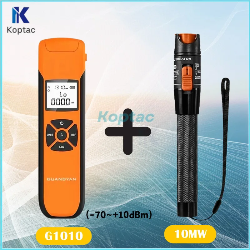 

Fiber Optical Power Meter G1010 OPM -70 To 10dBm and Visual Fault Locator FC/ST/SC Red Light Pen 10Mw FTTH