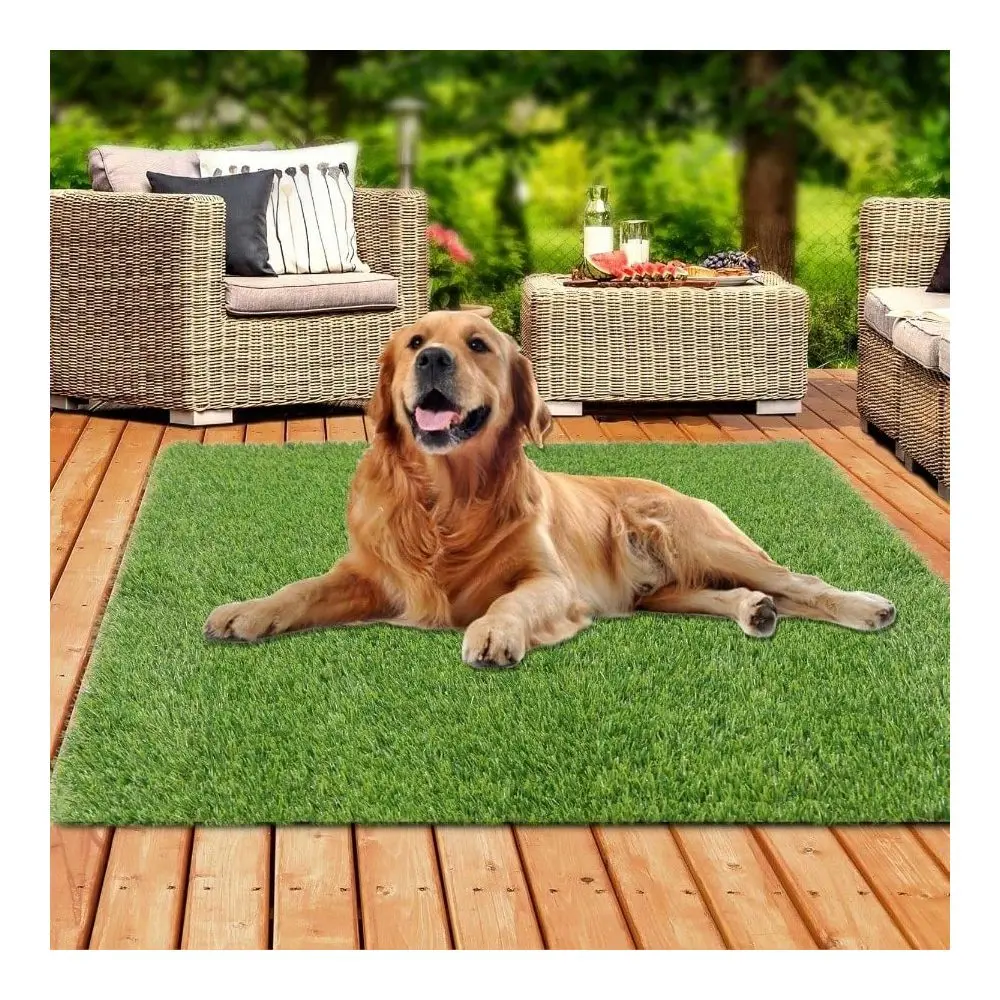 

Artificial Grass Outdoor Rug 3ftx 5ft, Pet Friendly Thick Grass Dogs Patio Synthetic Lawn Landscape With Drainage Hole
