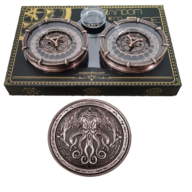 

Random King Dice 7 in 2 Metal RPG Dice Set DND Dice Table Game, Zinc Alloy Collector's Gift for adult Gamers