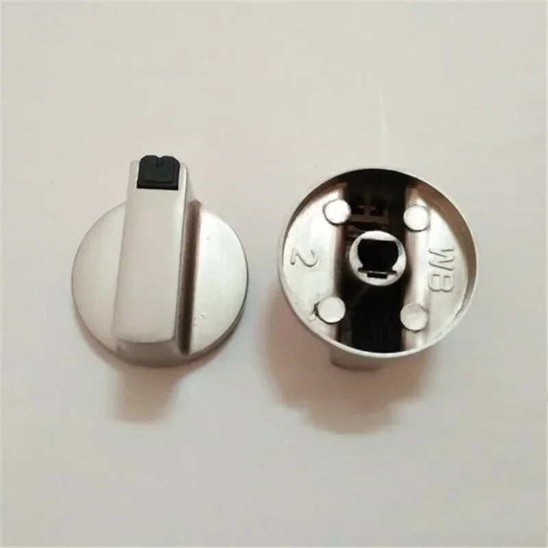 2Pcs Universal Metal Rotary Switch Control Knobs 6Mm/8Mm Replacement For Household Kitchen Cooker Gas Stove Oven Accessories New