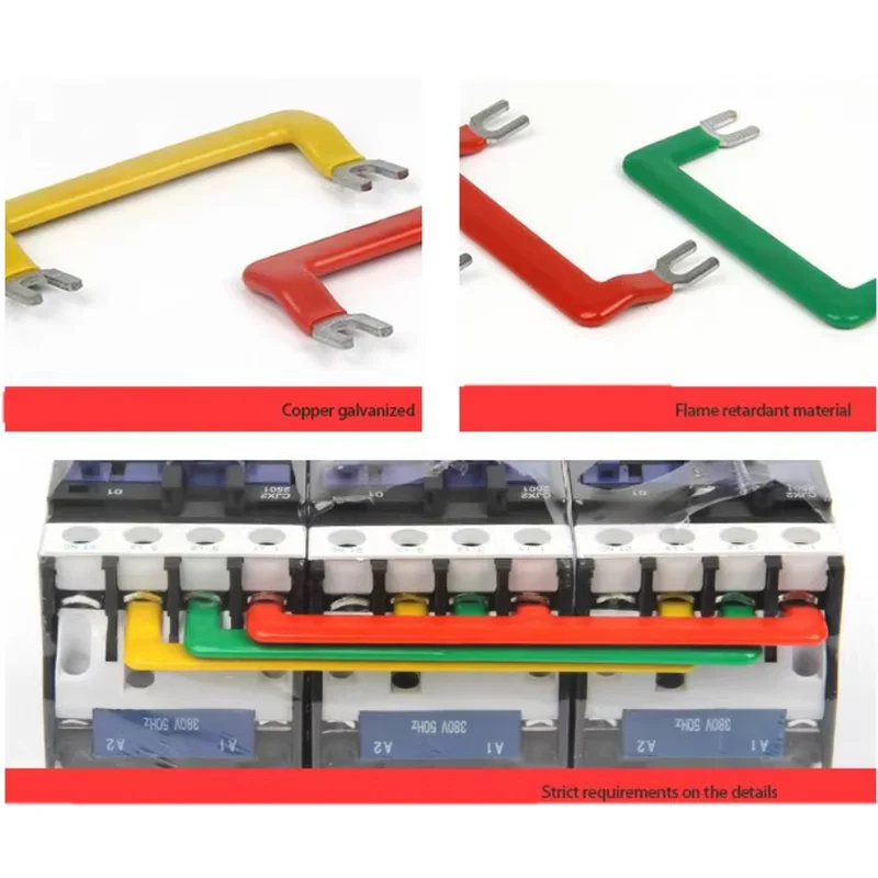 CJX2 CJX2s-0910/1210/LC1D1810 AC Contactor Busbar NXC-25/32A Connecting Bar Copper Short circuit strip Link Bar