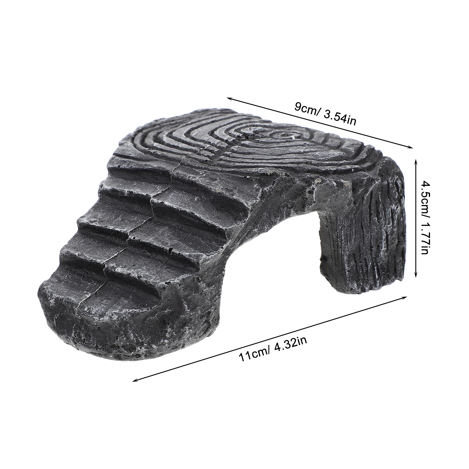

Turtle Basking Platform Resin Sunning Terrace Triangle Shape Reptile Habitat Accessories Durable Vivid Design Easy Practical Pet