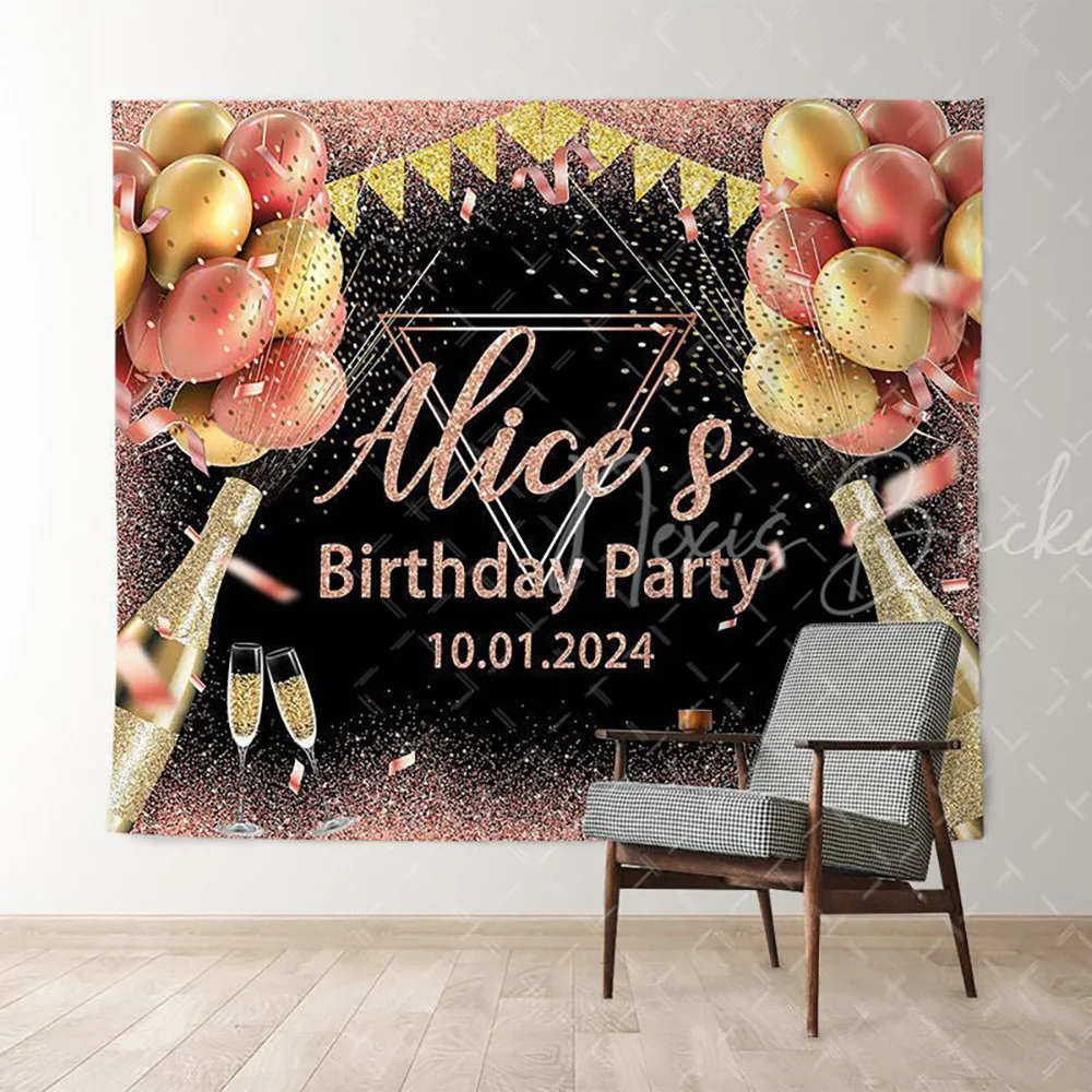 

Пользовательский красный золотой воздушный шар, блестящий фон на день рождения для вечеринки, блестящий фон для фотосъемки, реквизит для фотобудки, декор