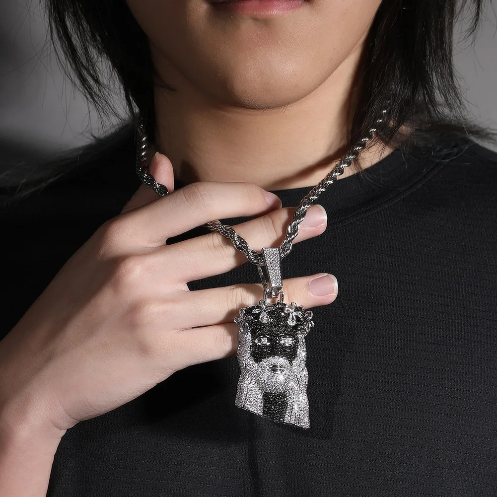 collar-con-colgante-de-trebol-de-cuatro-hojas-retro-para-hombre-personalizado-incrustaciones-de-cobre-zirconia-negra-y-bla