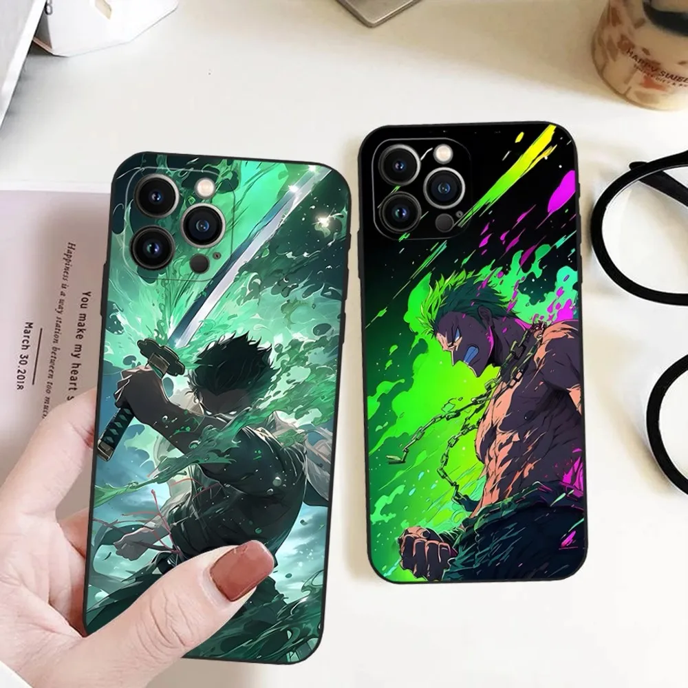 R-RoronoaS Z-ZoroS Phone Case for iphone 13 11 15ProMax 14 12 Pro Xs Max Mini Xr X 7 8 6 6s Plus Shell Coque