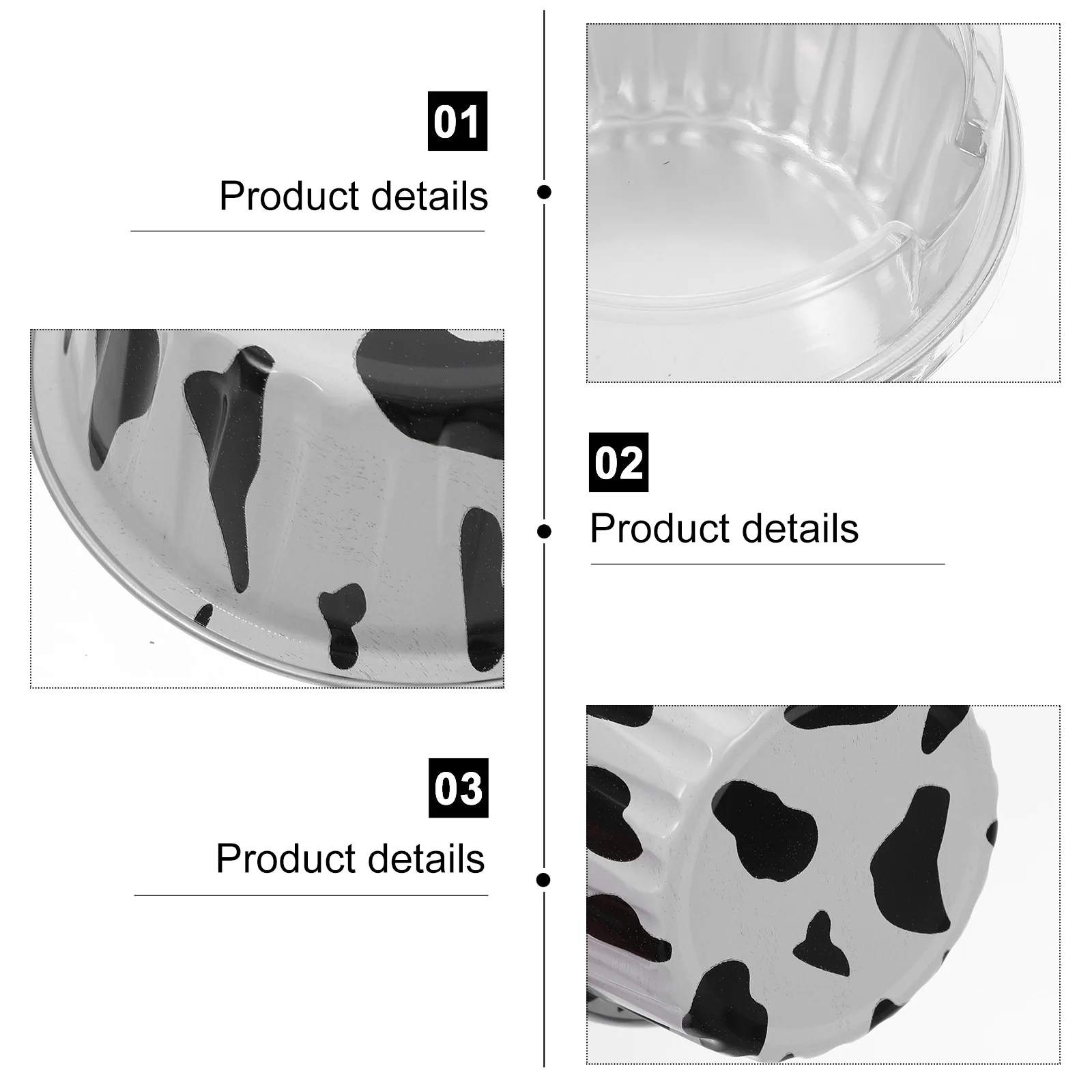 

25pcs Ice Cream Aluminum Foil Cups Cake Boxes Pastry Containers with Lids PP Material Food Grade Safe Hygienic Dessert Holders