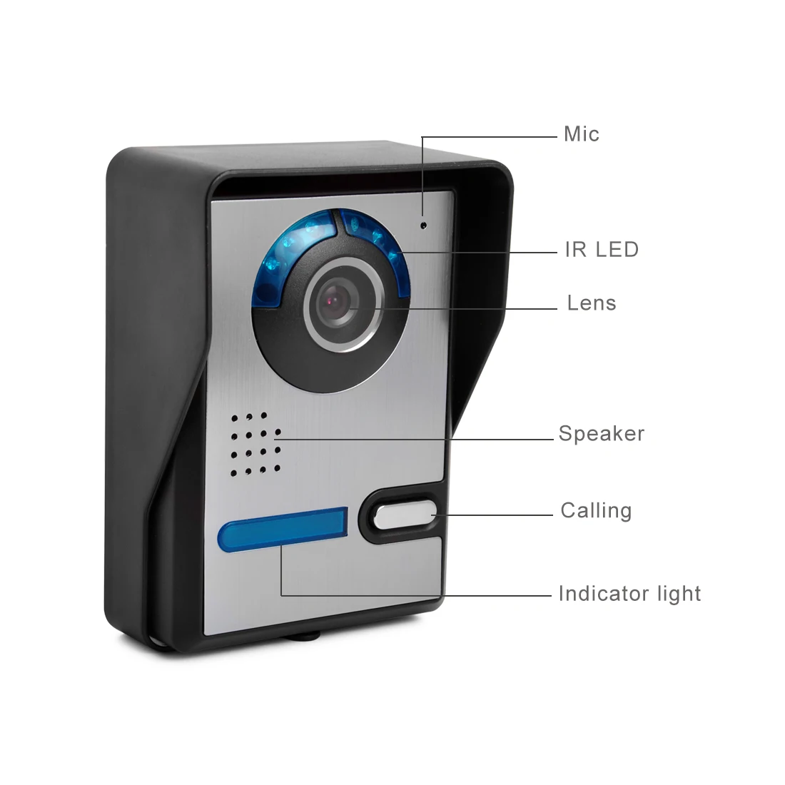 Video Door Intercom Entry System Kit, campainha de vídeo com fio, telefone, Rainproof Call Panel, câmera IR para casa, Villa Building, novo