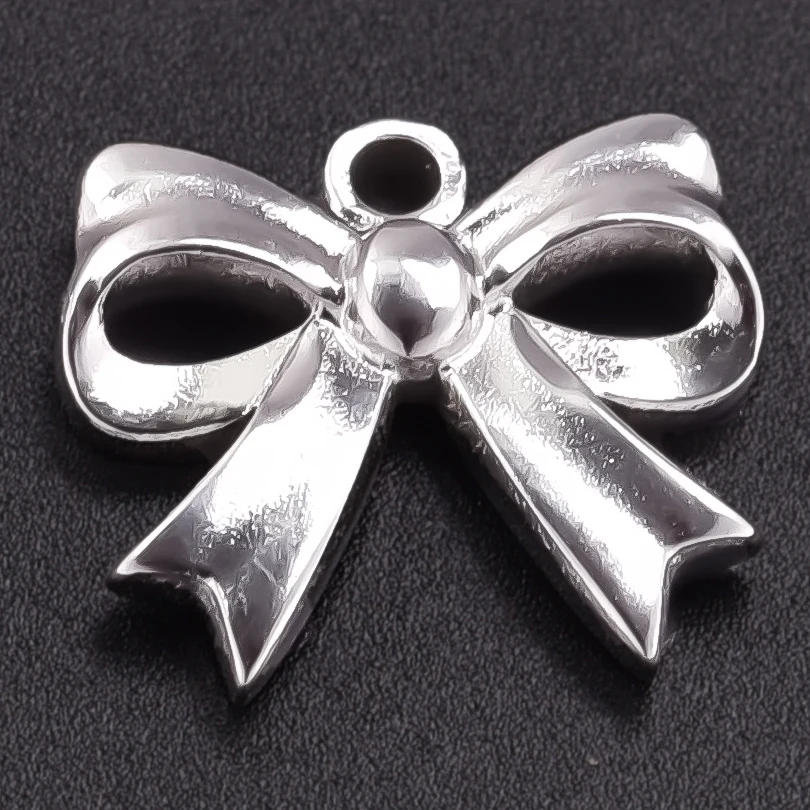 Breloque Metal Love Stainless Steel Flower Pendants For Jewelry Making Earrings Bracelets Headwear DIY Heart Charms Accessories