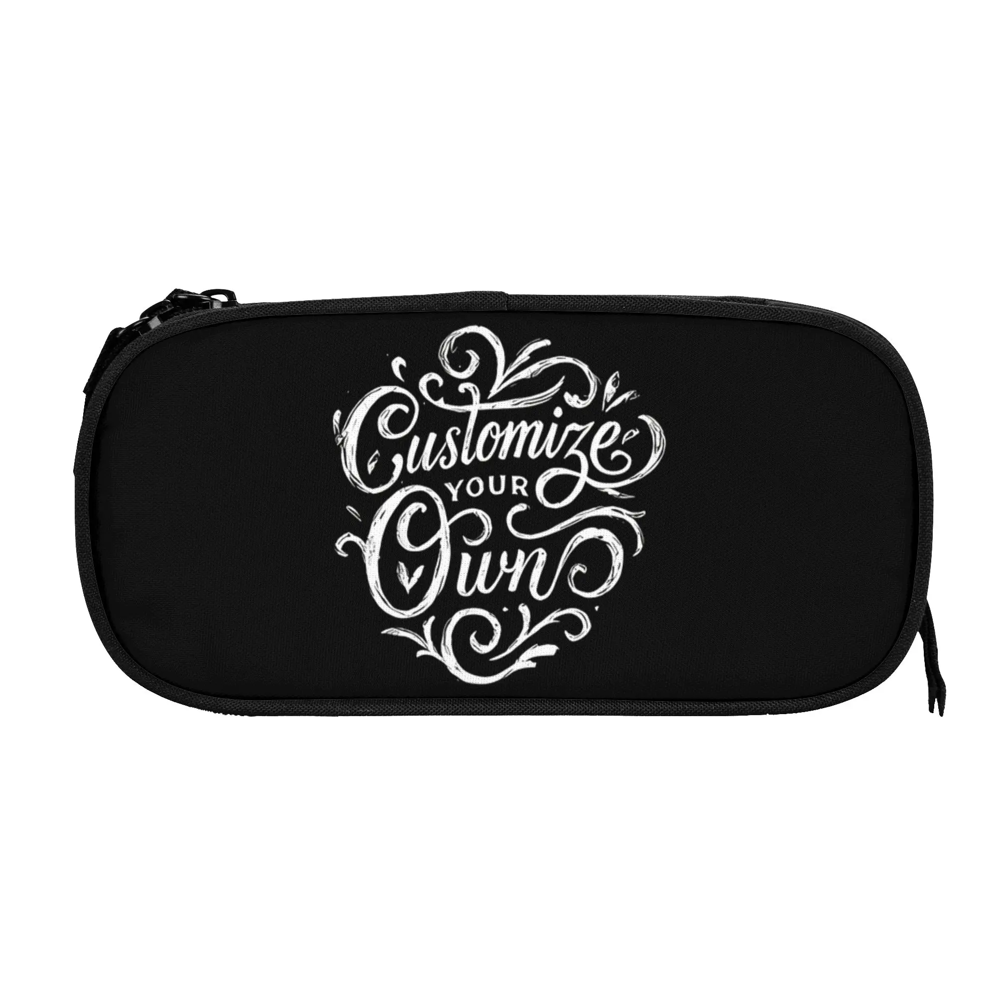 1 piece Stylish Chalkboard Customize Your Own Pencil Case Boys Pen Bag Blackboard Elements School  Pencil Pouch Stationery Bag