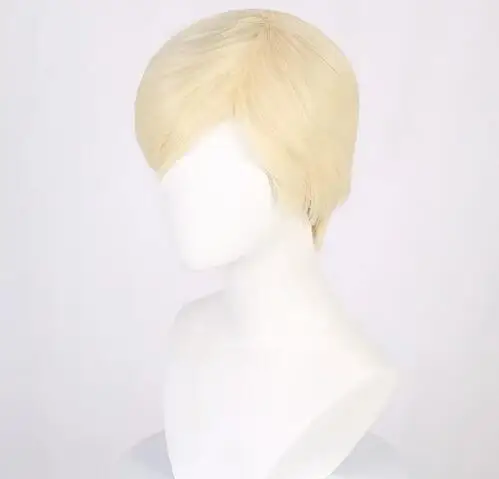 Hete Film Ken Barbie Cosplay Pruik Kyo Korte Blonde Pruiken Voor Ken Halloween Kostuum