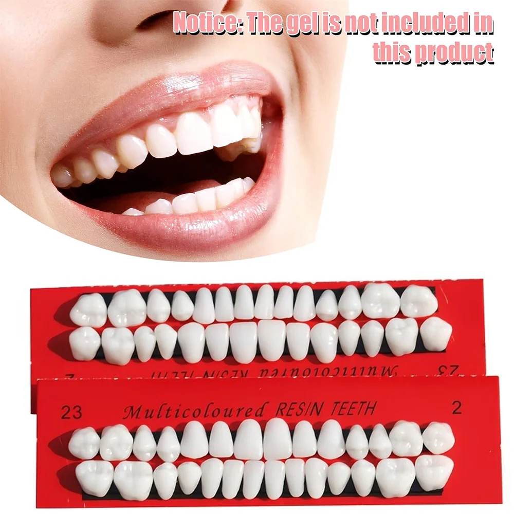 28 resin denture teeth comparison mirror, dental whitening, dental tray, dental education model, dental tools, DIY tools, white/yellow