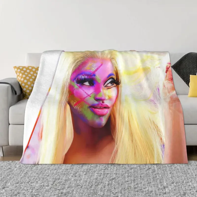 

Nicki Minaj Singer Blanket Velvet All Season Multifunction Warm Throw Blanket for Home Bedroom Rug Piece