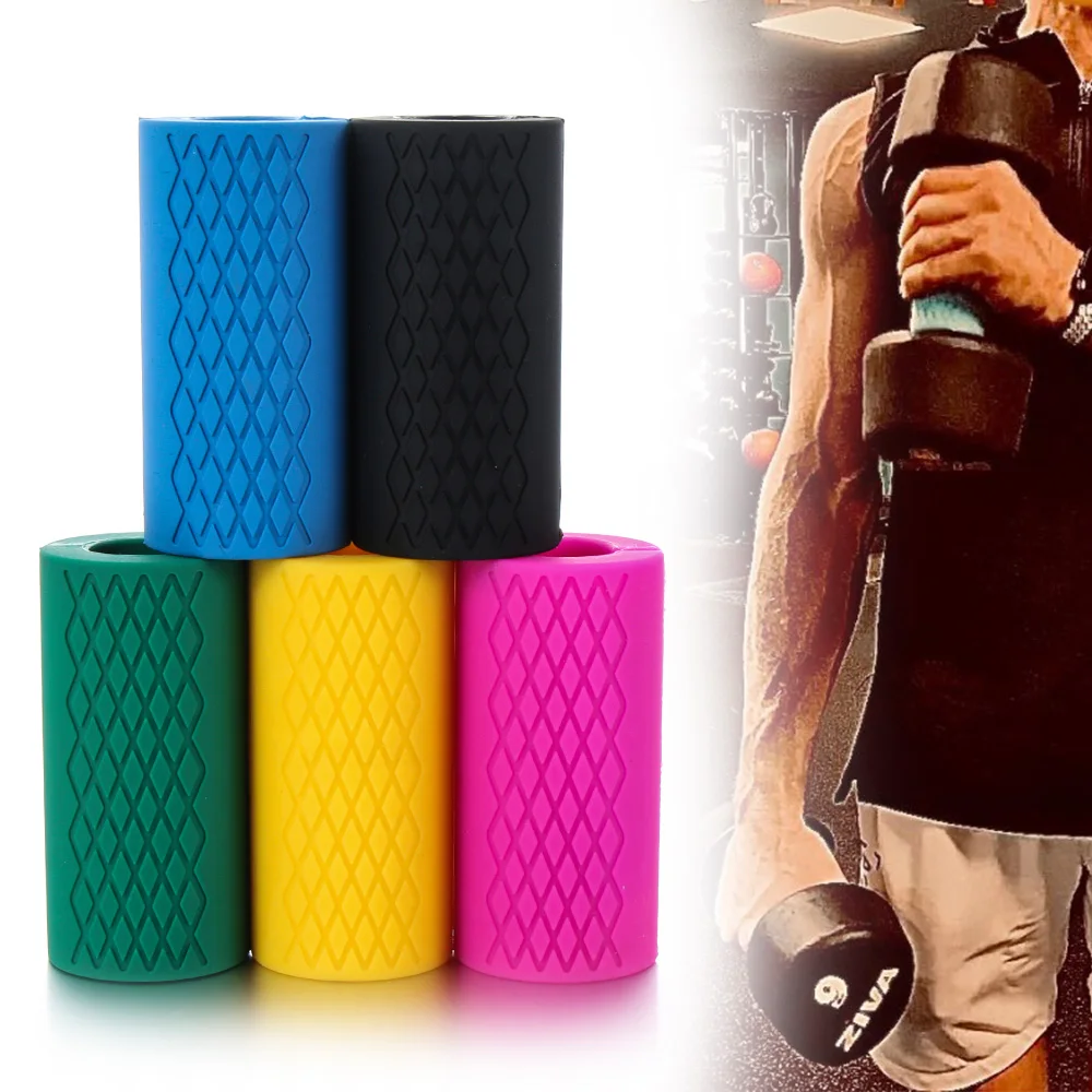 1PC Durable Non-Slip Barbell Grips Thick 2 Inch Dumbbell Grips Arm Strength Tool Handle Covers Bar Grips For Barbells