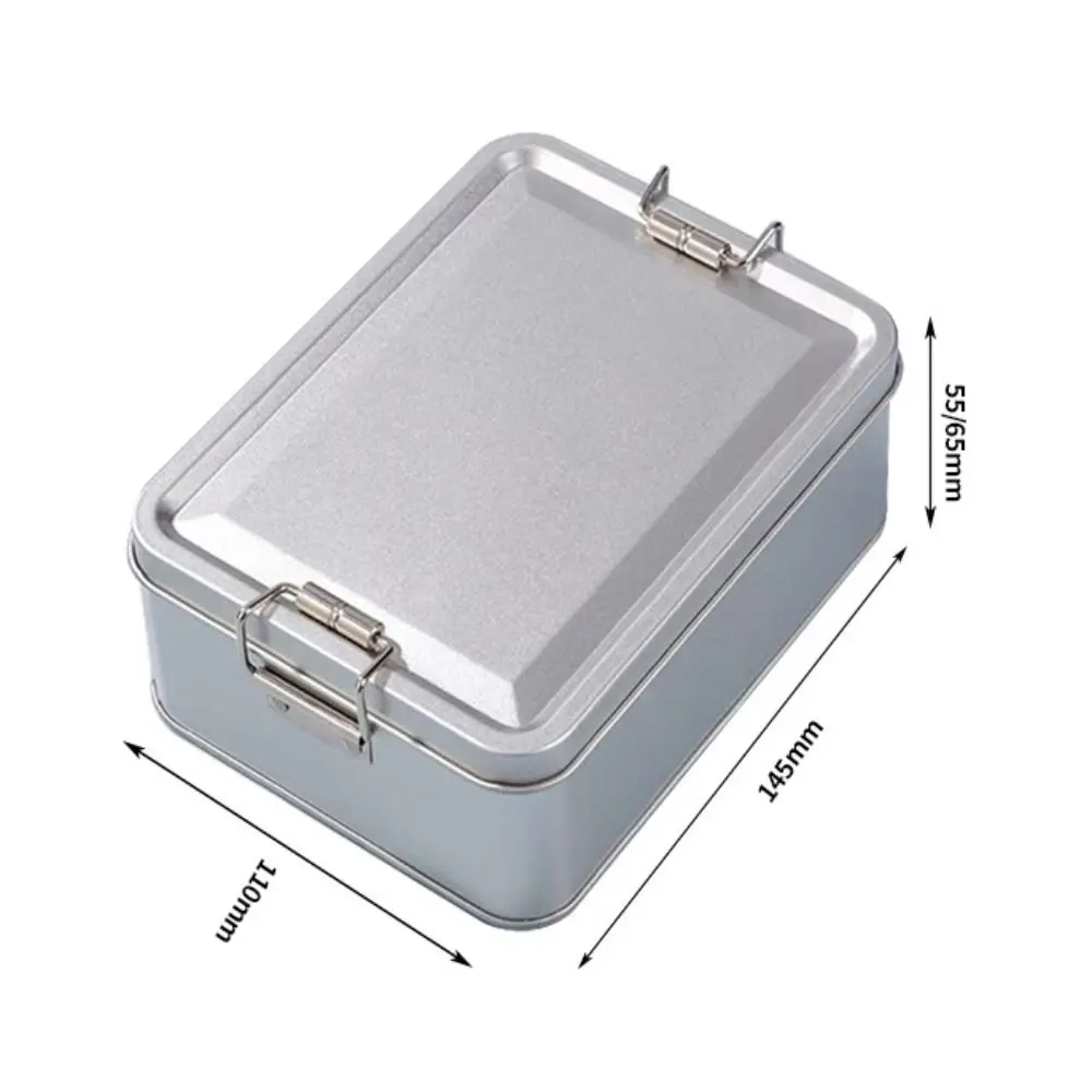 Old-fashioned Rectangular Iron Box New Metal with Lid Buckle Iron Box Durable Storage Box Cake Packaging Box