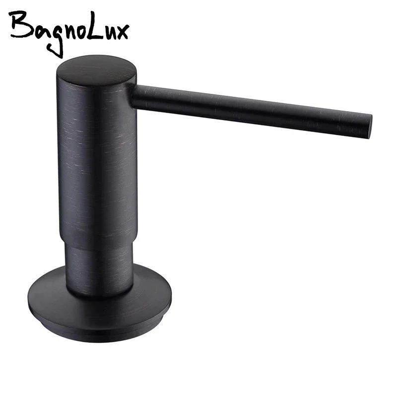 

Matt Black Solid Brass Matte Black Kitchen Soap Dispenser Commercial ORB Lotion Dispenser With Abs Pump