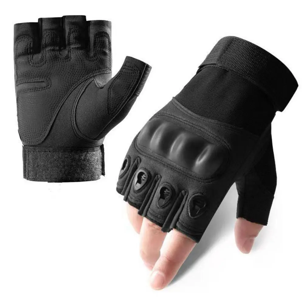 

Wear-Resistant Motorcycle Gloves Anti-Slip Vintage Racing Gloves Goatskin Leather Fingerless Half Finger Gloves