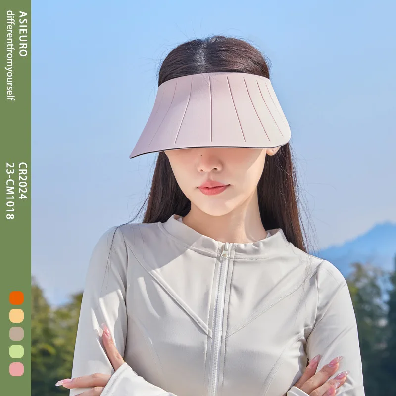 2026 New Women Empty Top Sun Hat, UPF50+ UV Protection Cycling Cap, Spring Summer Outdoor Sunshade Hat