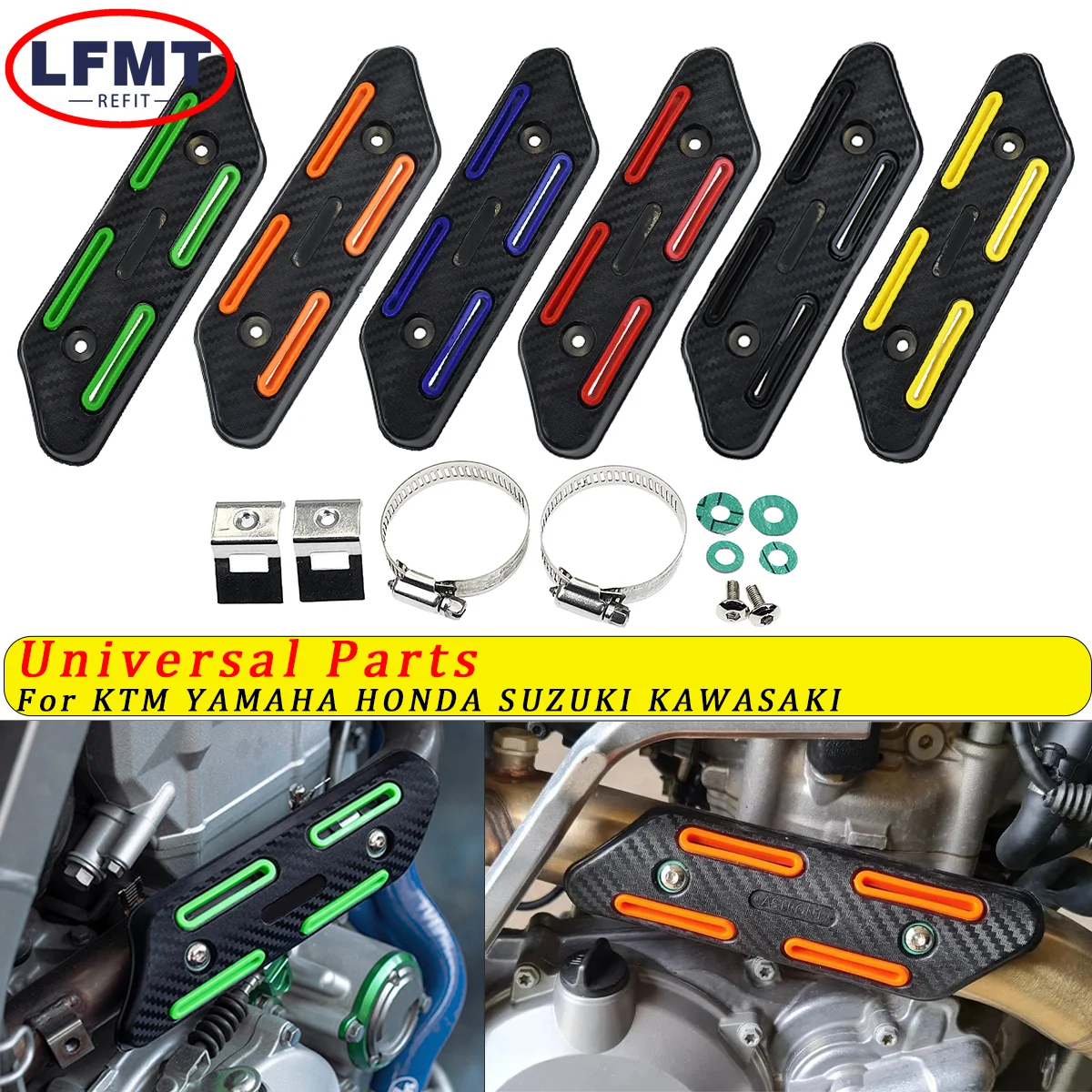 

4 STROKE Exhaust Heat Shield Protector For KTM EXC-F 350 SXF 250 SMR 450 XCF 500 XCFW For HUSQVARNA SHERCO Yamaha Honda Suzuki