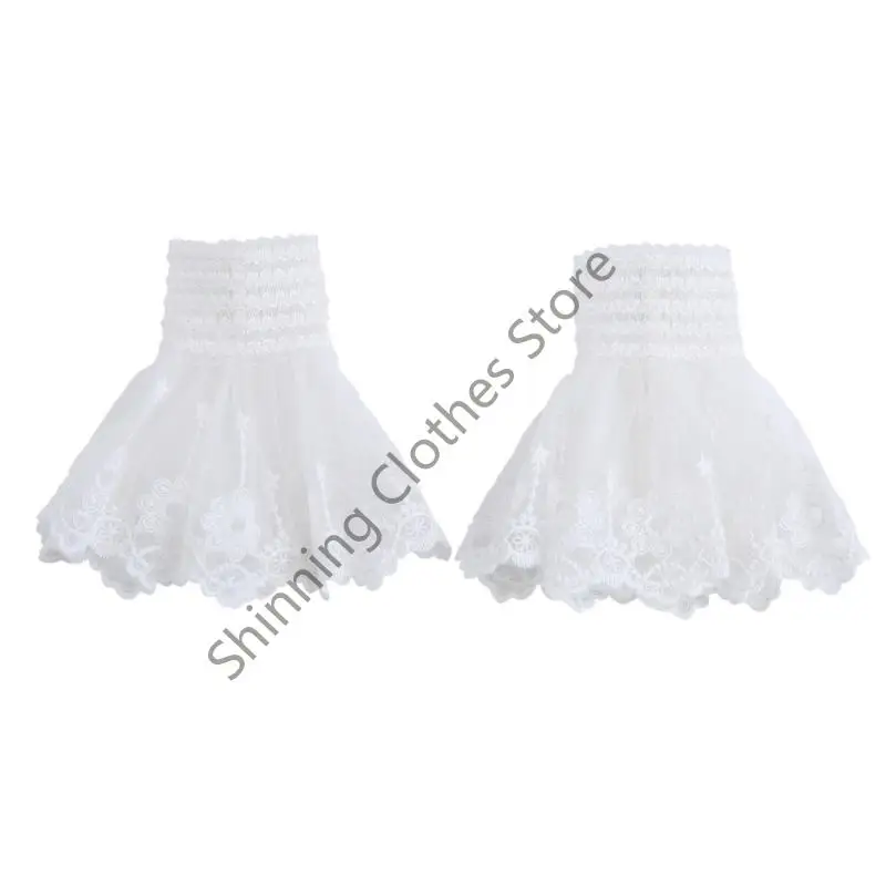 

M68A Дышащая хлопковая накладные рукава с замысловатой кружевной отделкой Универсальная одежда для торжественных мероприятий для