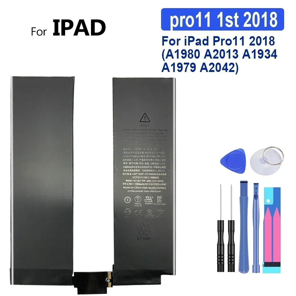 Batteries For iPad Pro 11 2018, 1st, 2nd, 2020, A1980, A2013, A1934, A1979, A2042, A2228, A2230, A2231, 2rd 2th Tablet Battery