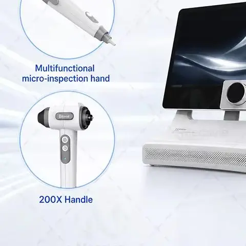 2026Professional AI Scalp Hair Analyzer White Polarized UV Light Micro Visual Hair Follicle Detection Salon Scalp Care Equipment