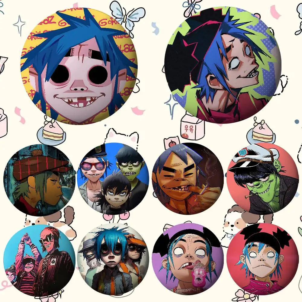 Cartoon Virtuelle Band Gorillaz Abzeichen Weißblech Soft Button Pin Brosche Metall Abzeichen Benutzerdefinierte Schmuck Zubehör Hut Tasche Revers