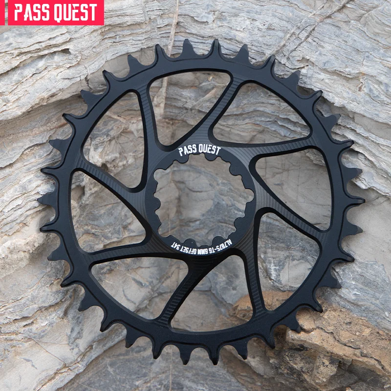 PASS QUEST  Bike Chainring 6mmOFFSET MTB Mountain Bicycle Narrow Wide Chainring Oval Round Gradient  XX1Eagle X01 X0 X9