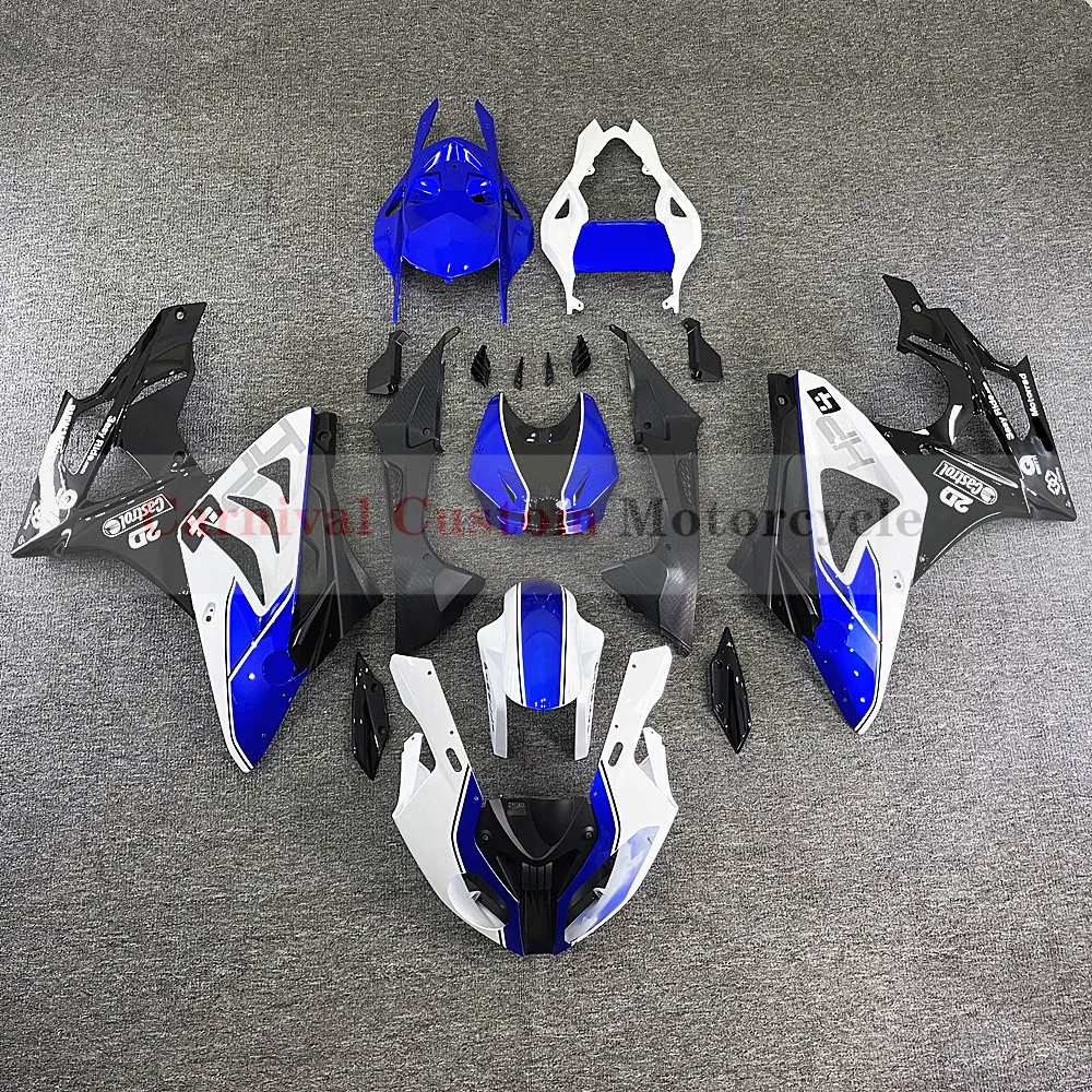 Motorcycle high-quality ABS injection molded blue white black full fairing body cover kit suitable for BMW S1000RR HP4 2009-2014
