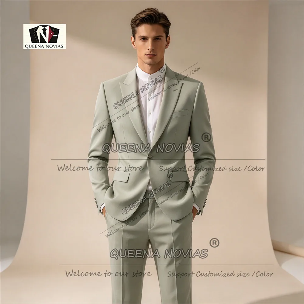 Luxury Man Suit For Wedding Single Breasted Tuxedo With Cape Long Customized Groom Prom Blazer Pants 3 Groom Outfit Ropa Hombre