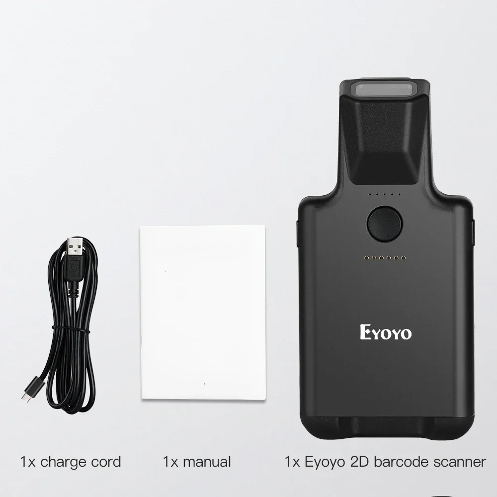 Imagem -06 - Eyoyo-barcode Reader Portátil para Biblioteca Barcode Scanner Data Matrix 1d 2d qr Back Clip Bluetooth Telefone