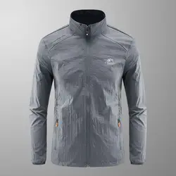 2023 New Summer Stand Collar Ultra-thin Waterproof and Breathable Fishing Suit Outdoor Ice Silk Oversized Quick Drying Jacket