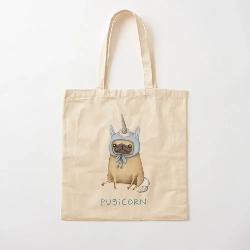 

Pugicorn - Fawn Tote Bag shopper bags canvas tote bag luxury women Tote Bag