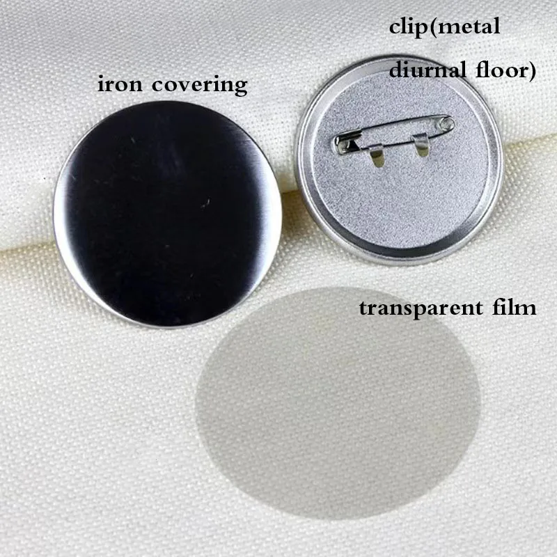 58mm day bottom tinplate badge consumables diy blank pin material paper clip Smug pin accessories