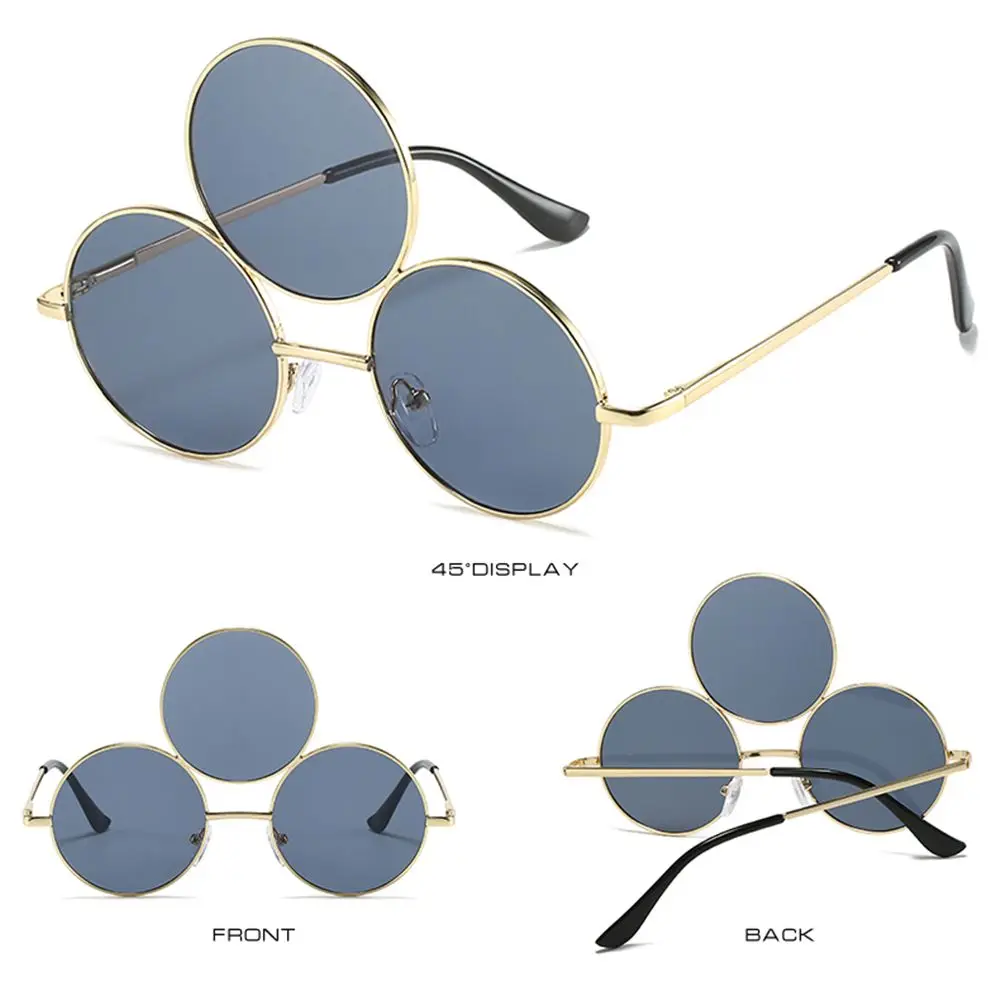 Funny Third Eye Sunglasses Chinese Style Erlang God Three Eyes Glasses Novel Halloween Party Cosplay Decoration Shades Eyewear