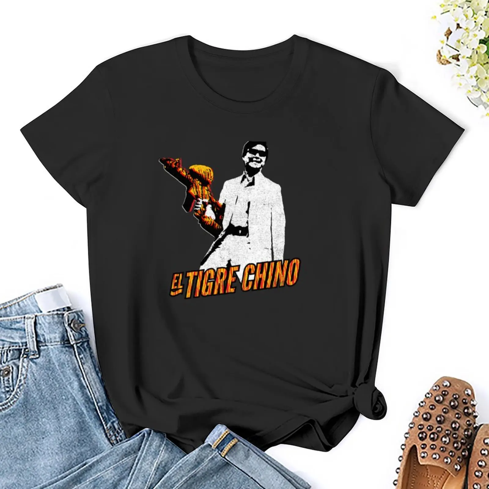 El Tigre Chino - Community T-Shirt kawaii clothes animal print shirt for girls Blouse lady clothes cotton t shirts Women image 5