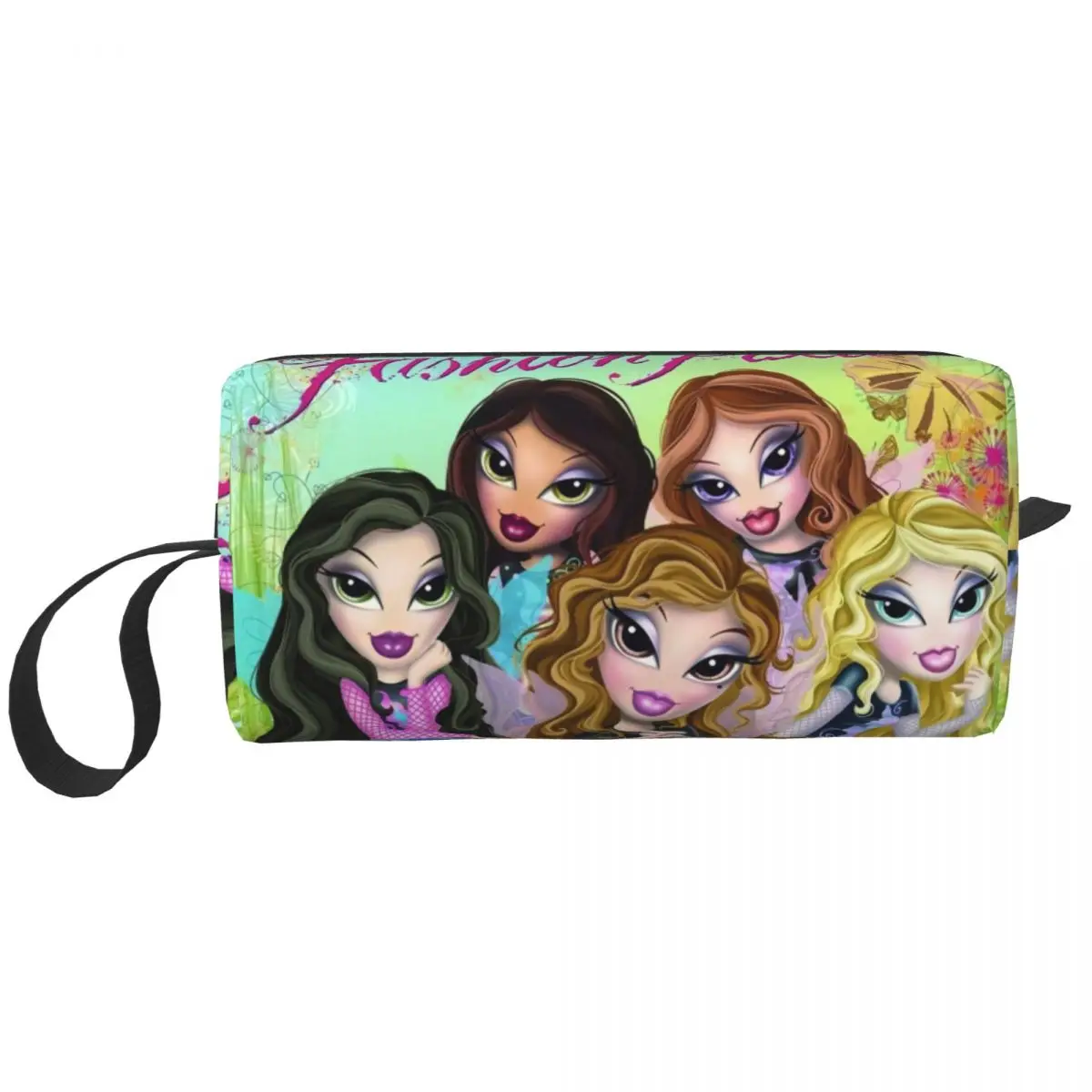 Bratzs Doll Cosmetic Bag Women Cute Large Capacity Cartoon Tv Movie Makeup Case Beauty Storage Toiletry Bags