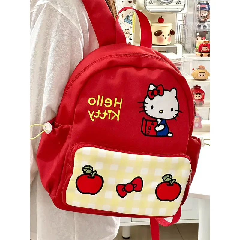

Рюкзак Hello Kitty Campus Feel, универсальный студенческий рюкзак, высокая эстетичность, милый весенний рюкзак для прогулок, сумка Hello Kitty