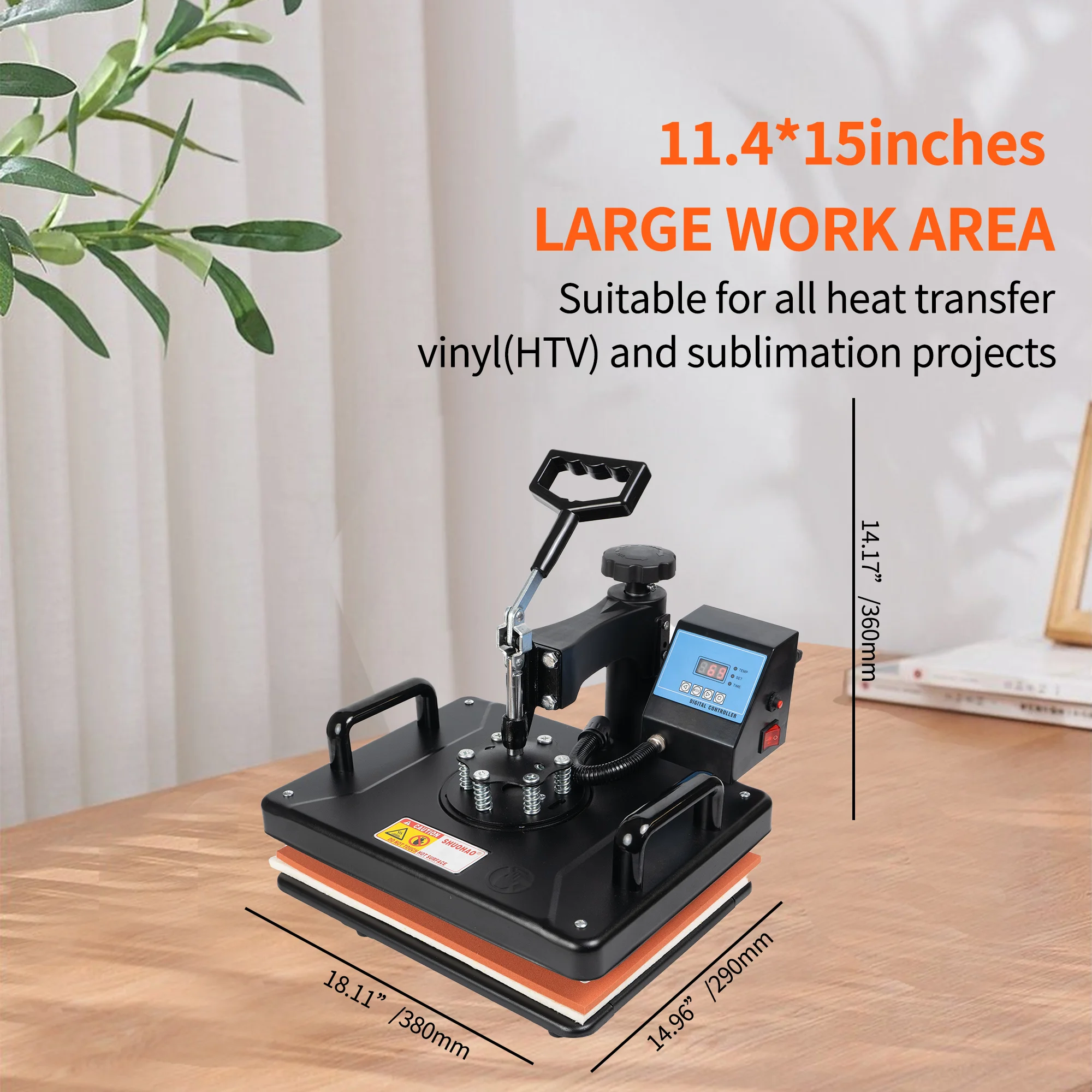 15 In 1 Heat Press Machine,Sublimation Printer/Heat Transfer Machine Pen Heat Press For Mug/Cap/T shirt/shoe/bottle/pen/football