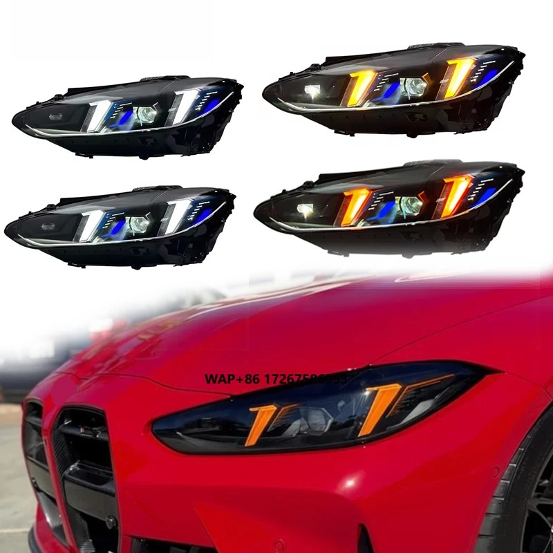 

SJC Triple Color Amber/Yellow/White Headlight for 4 Series G22 G82 New Upgrade Car Lighting Systems Front Lamp 2021-2025