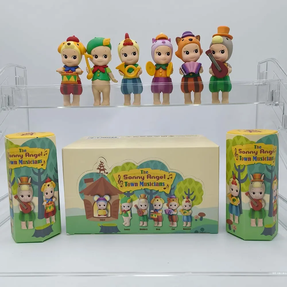 Коллекционные фигурки Sonny Angel Blind Box: Серия «Городские музыканты». Миниатюрные аниме-фигурки, украшения, куклы для фанатов, детей, рождественский подарок, игрушки.