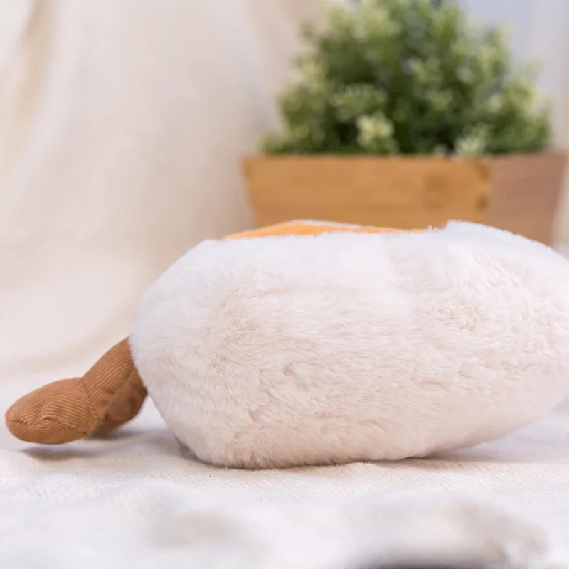 Cartoon Egg Stuffed Toy Expression Food Bread Toast Series Breakfast Doll Fun Decoration Pillow Baby Comfort Doll Xmas Gifts