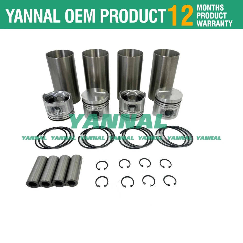 

4PC S4S Piston Rings Cylinder Liner Set STD 94.0mm For Mitsubishi S4S Engine